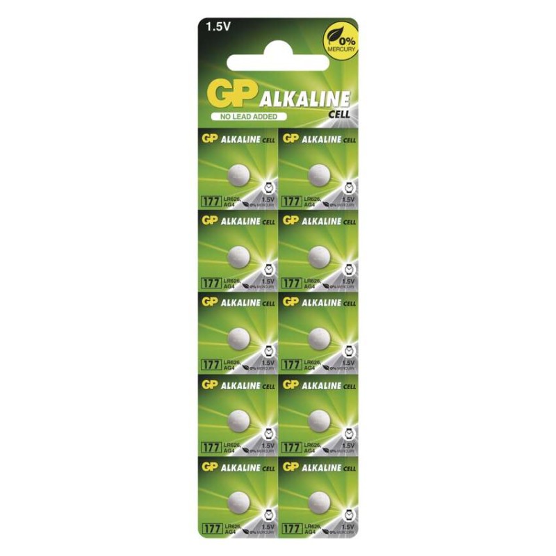 Baterija GP gumbna alkalna LR626 177F 10 blister