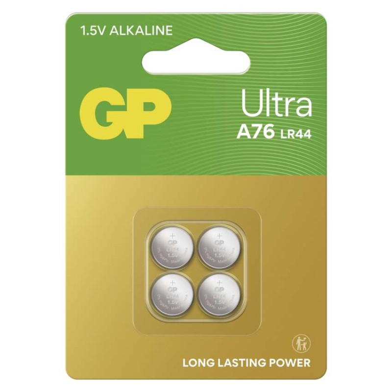 Baterija GP Ultra gumbna alkalna LR44 A76U 4 blister