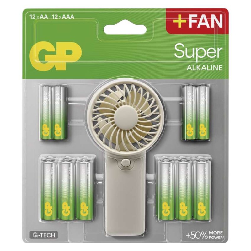 GP alkalna baterija SUPER AA 12+AAA 12+Fan BL