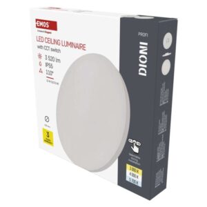 LED svetilo nadometno DIONI okroglo, belo, 32W, nastavljiva CCT