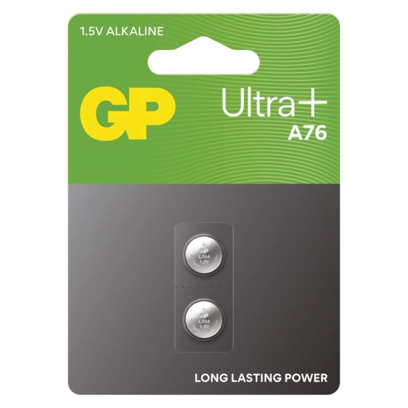 Baterija GP Ultra Plus gumbna alkalna LR44 A76F 2 blister