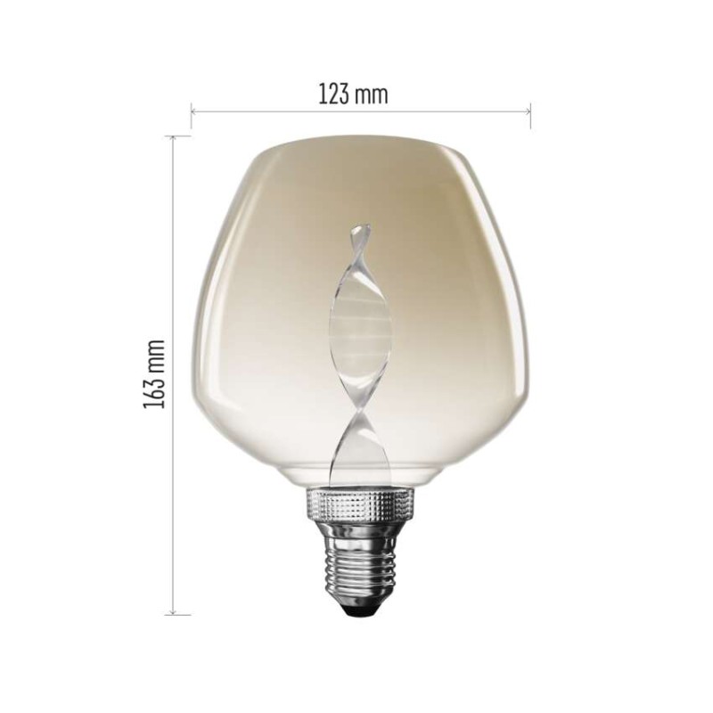 LED žarnica DECO S123 / E27 / 3,5 W (14 W) / 130 lm / flame - slika 2