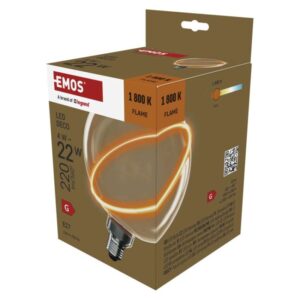 LED žarnica DECO G130SRA / E27 / 4 W (22 W) / 220 lm / flame