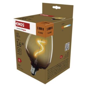 LED žarnica DECO S123 / E27 / 4 W (16 W) / 150 lm / flame