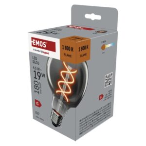 LED žarnica DECO SMOKED G95 / E27 / 4,5 W (19 W) / 180 lm / flame