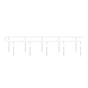 LED božična girlanda – 10x ledena sveča, 1,35 m,  2x AA, notranja, hladna bela, časovnik