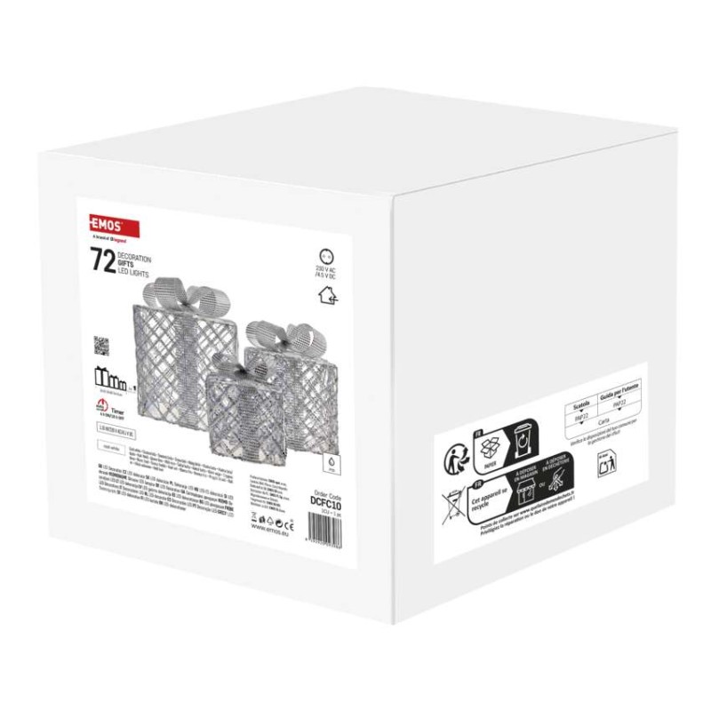 LED darila, 3 velikosti, notranja, hladna bela, časovnik - slika 3