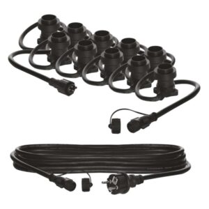 Povezovalna svetl. veriga za 10 ลพarnic E27 START SET, brez dovoda, 7,35 m, zun. in notr.