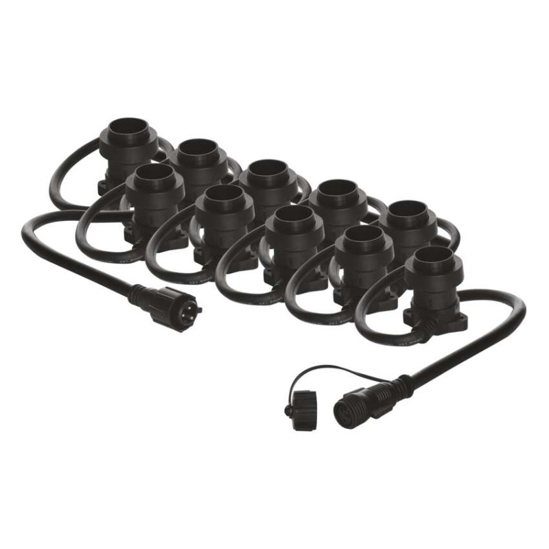 Povezovalna svetlobna veriga za 10 žarnic E27 brez dovoda, 7,35 m, zunanja in notranja