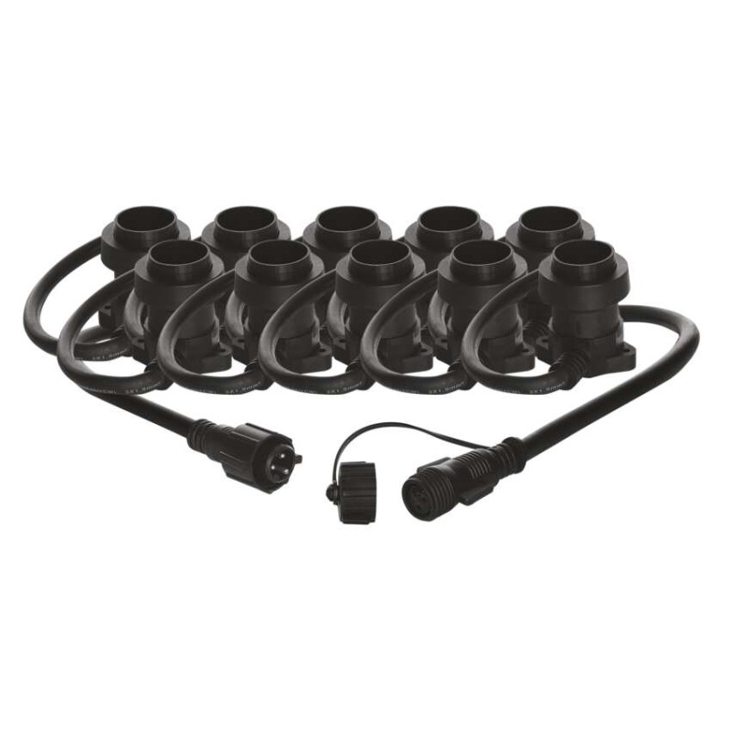 Povezovalna svetlobna veriga za 10 žarnic E27 brez dovoda, 7,35 m, zunanja in notranja - slika 2