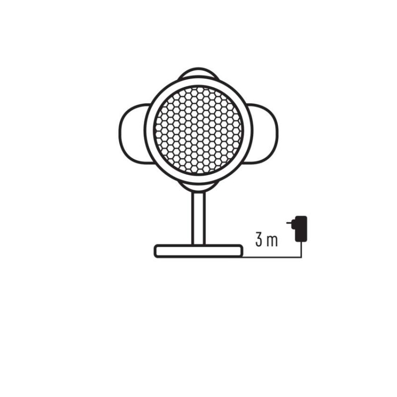 LED božični projektor – padajoče snežinke, zunanji in notranji, bela - slika 3