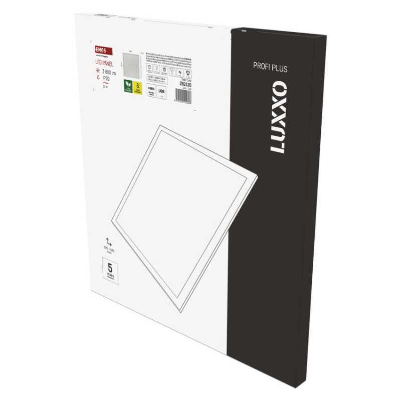 LED panel LUXXO backlit 60×60, kvadratni, vgradni, bel, 22W NW UGR - slika 2