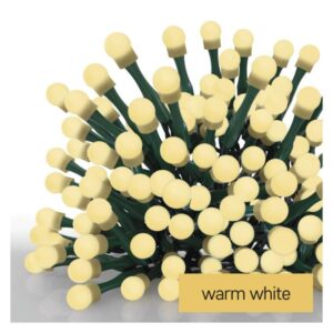 LED božična cherry veriga – kroglice, 48 m, zunan. in notran.,topla bela,programi,časovnik