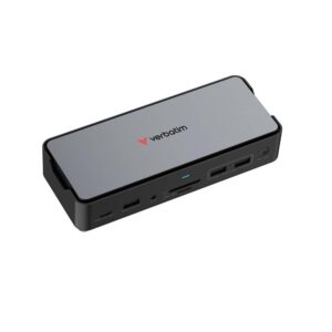 32174 VERBATIM USB-C Pro Priklopna Postaja 15-in-1 (CDS-15SSD), 2x HDMI, DP, 100W PD, 256GB SSD