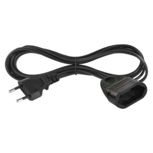 Podaljšek 1,5 m / 1 vtičnica / črn / PVC / 0,75 mm2