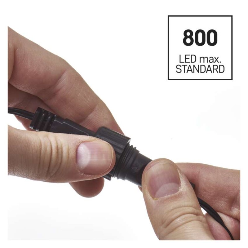 Vozlišče za povezovalne verige Standard črno, 0,5 m, zunanje in notranje - slika 3