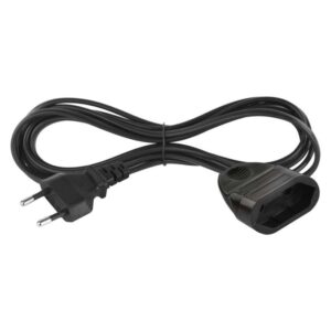 Podaljšek 3 m / 1 vtičnica / črn / PVC / 0,75 mm2