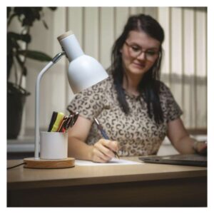 Namizna svetilka POPPY bela