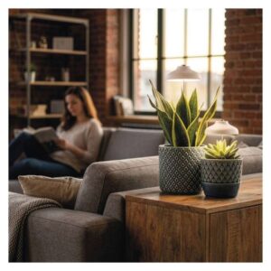 LED svetilka za rastline, polnega spektra, 15 LED diod, notranja, časovnik