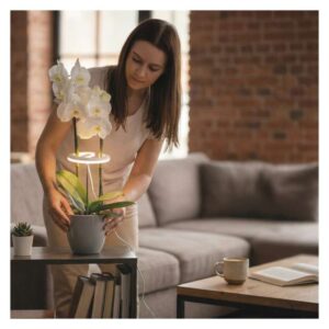 LED svetilka za rastline, polni spekter, 39 LED diod, notranja, časovnik, zatemnljiva