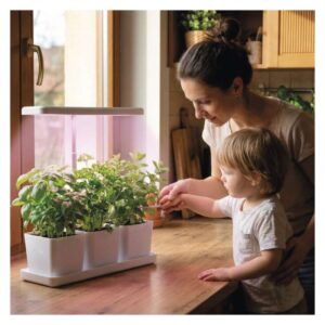 LED svetilka za rastline, polnega spektra, 30 LED diod, notranja, časovnik, zatemnljiva