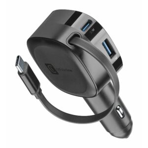 CellularLine CBRROLL2USB60WK avto polnilec Roller 60W, ฤrn