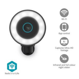 Nedis WIFICO41CBK Wi-Fi zunanja kamera 4K