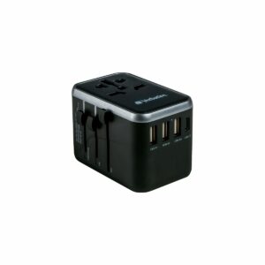 VERBATIM UTA-04 Universal Travel Adapter USB-C & 3 USB-A