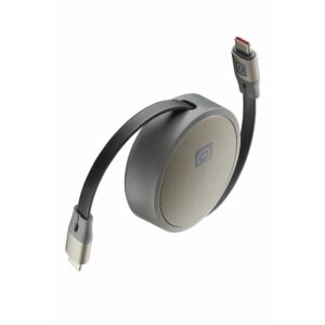 Izvlečni USB-C na USB-C kabel Cellularline Retractable Cable (100W, 1m)