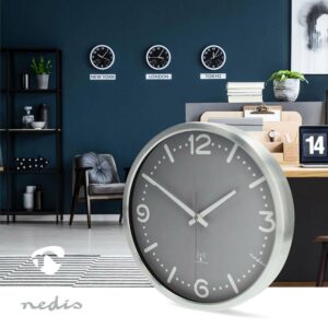 Nedis CLWA7226SS stenska ura z radijsko sinhronizacijo časa DCF