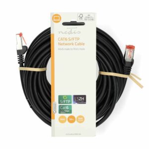 NEDIS MREŽNI KABEL CAT6 10M ČRN