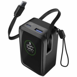 Prenosna baterija Cellularline Roller 10000mAh 45W - ฤrna
