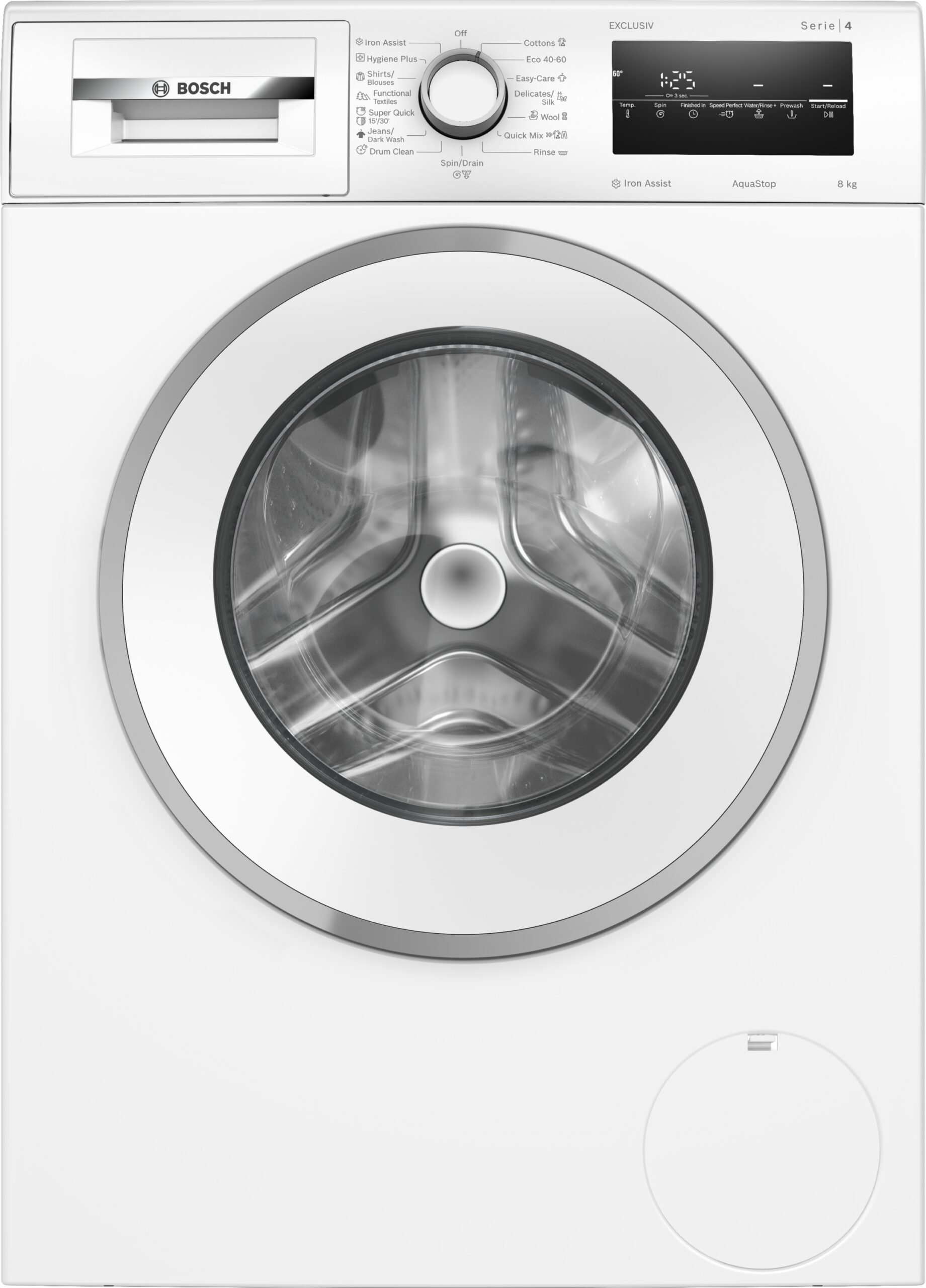Serie 4, Pralni stroj s polnjenjem spredaj, 8 kg, najv. 1400 vrt/min, WAN2829NBY