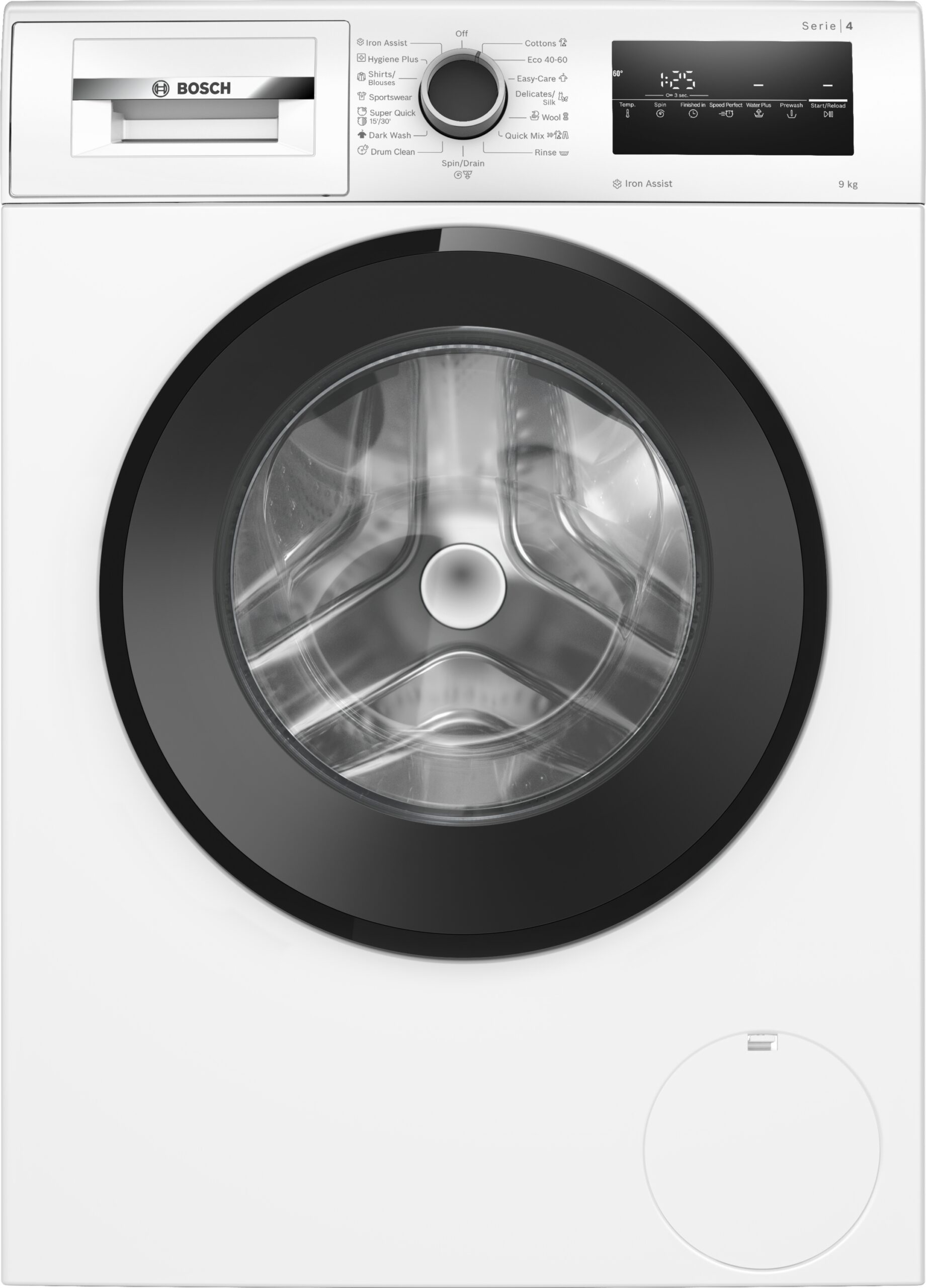 Serie 4, Pralni stroj s polnjenjem spredaj, 9 kg, najv. 1400 vrt/min, WAN2826BBY