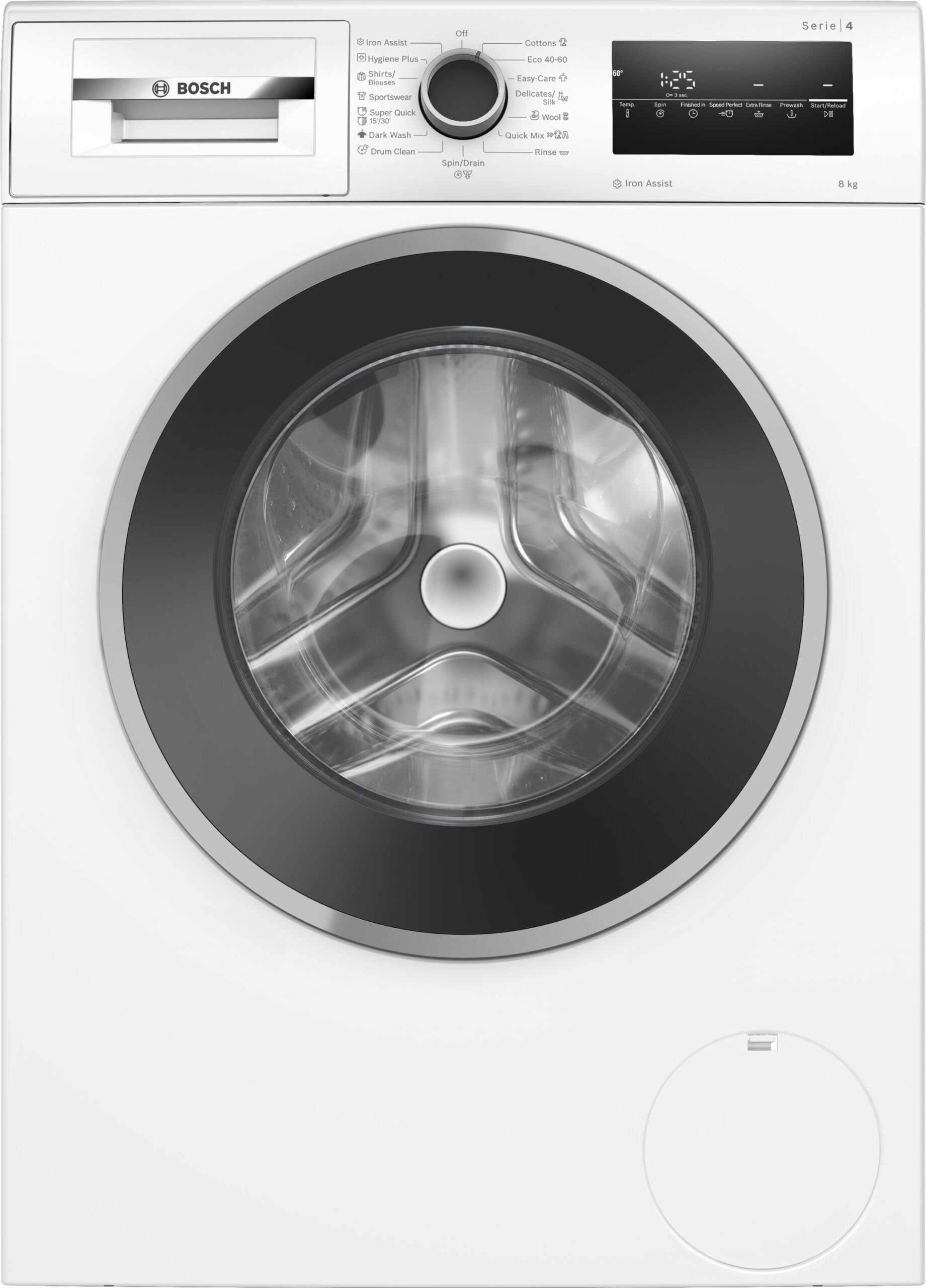 Serie 4, Pralni stroj s polnjenjem spredaj, 8 kg, najv. 1200 vrt/min, WAN2426NBY