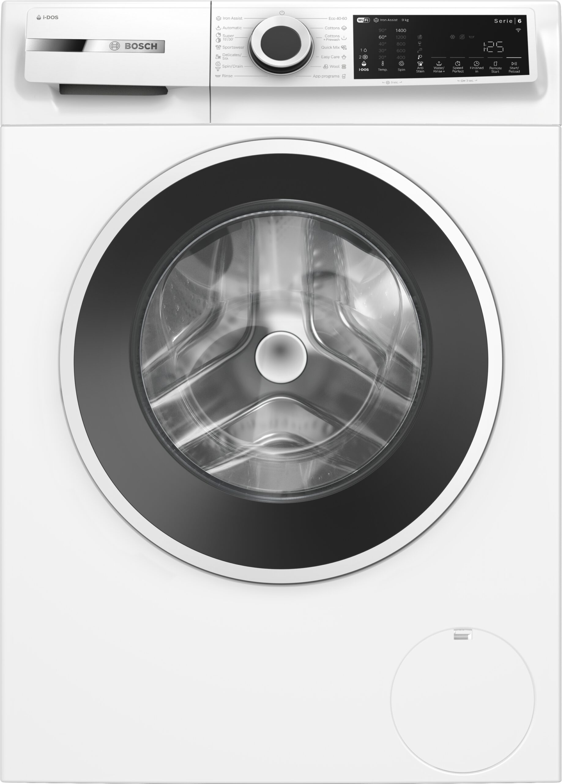 Serie 6, Pralni stroj s polnjenjem spredaj, 9 kg, najv. 1400 vrt/min, WGJ244A2BY