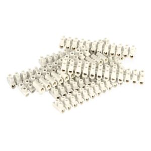 Priključna letvica 2,5–4mm2, bela, 10 kos