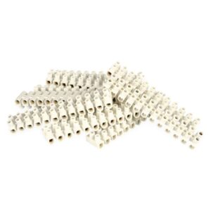 Priključna letvica 6–10 mm2, bela, 10 kos