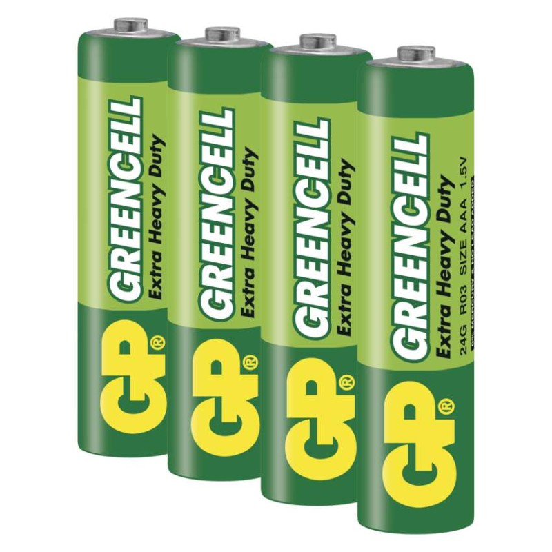 Baterija GP GREENCELL cink-kloridna R03 AAA 4 folija - slika 3