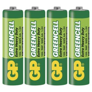 Baterija GP GREENCELL cink-kloridna R6 AA 4 folija