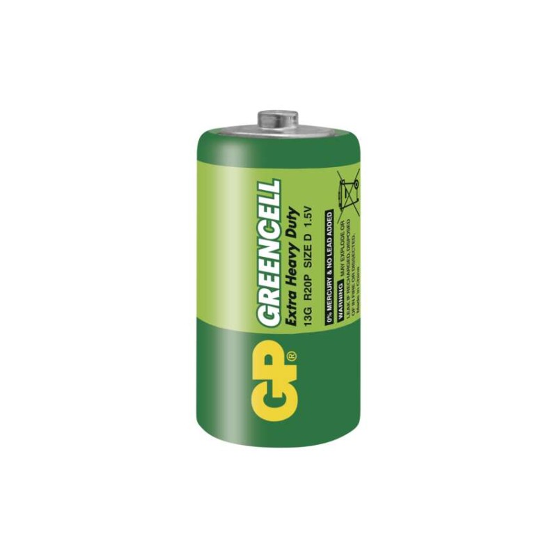 Baterija GP GREENCELL cink-kloridna R20 D 2 folija - slika 2