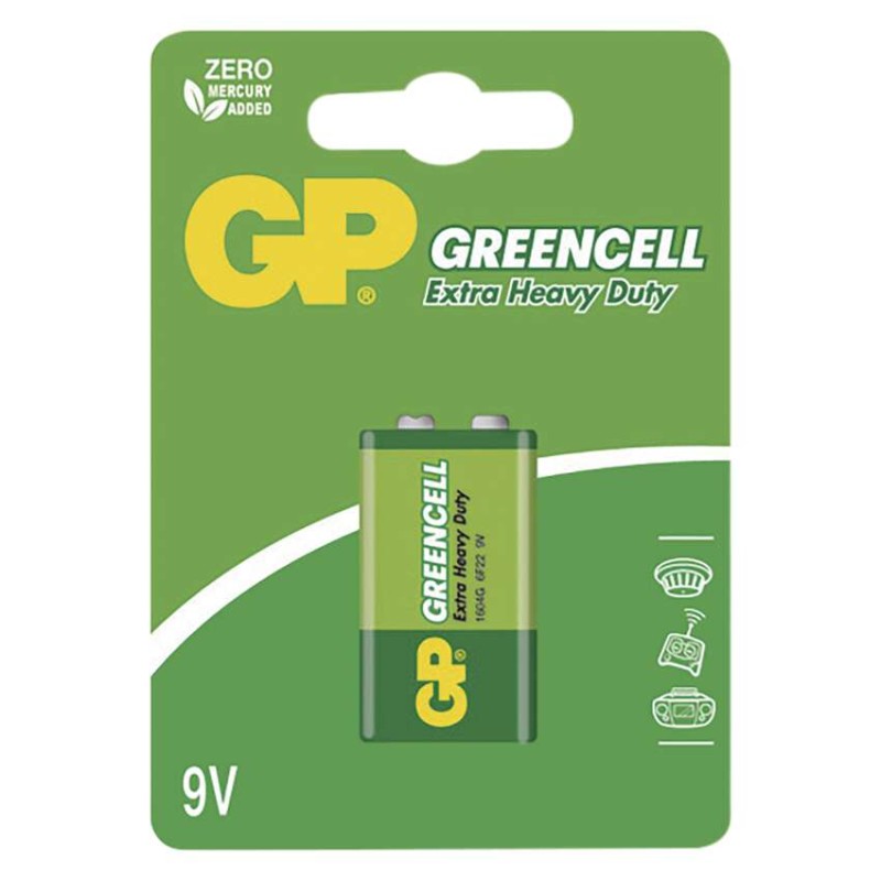 Baterija GP GREENCELL cink-kloridna 9V 1 blister