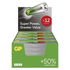 Baterija GP SUPER alkalna LR03 AAA 2 folija, 288 kos, display box