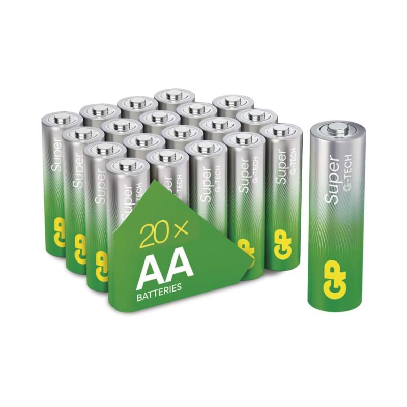 Baterija GP SUPER alkalna LR6 AA 20 folija