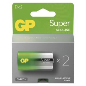 Baterija GP SUPER alkalna LR20 D 2 kos