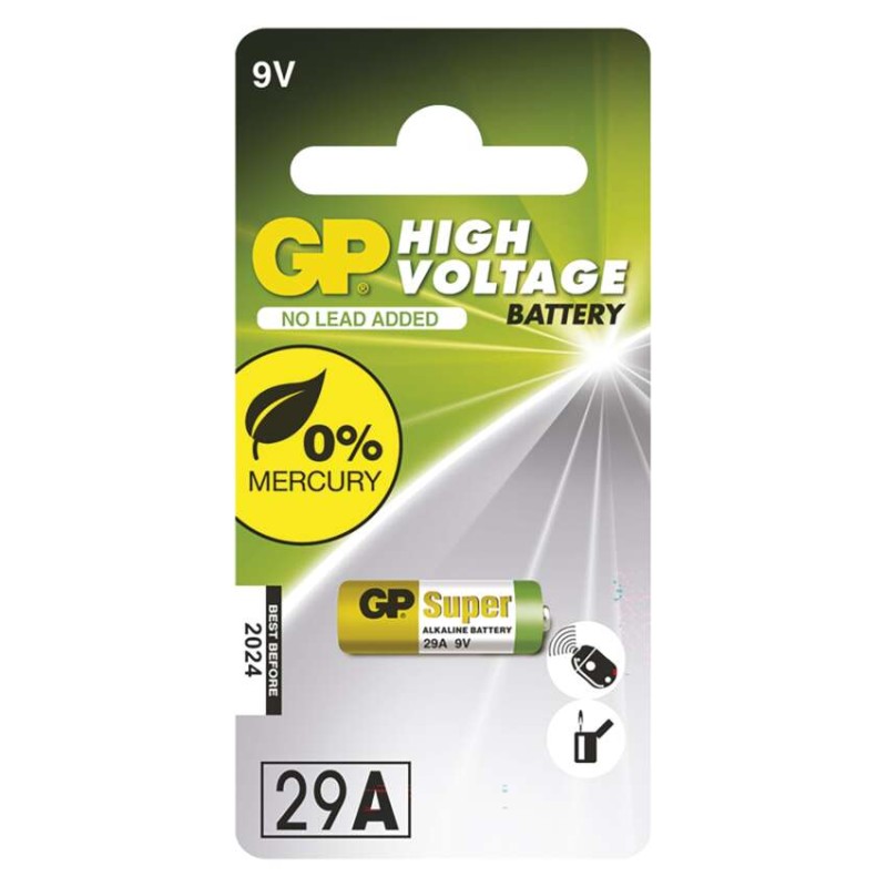 Baterija GP specialna alkalna 29AF (A32, L822) 9 V