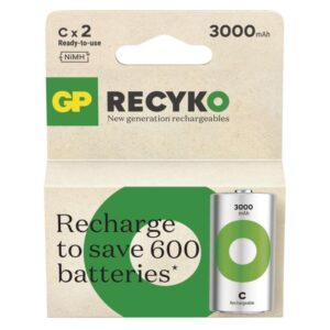 Polnilna baterija GP ReCyko 3000 mAh HR14 (C) 2kos