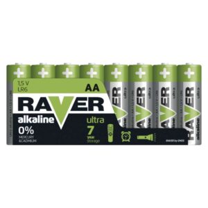 Baterija RAVER Alkaline LR6 AA 8 folija