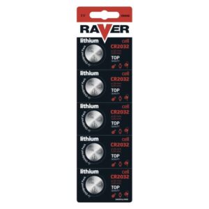 Baterija RAVER gumbna CR2032 5 blister