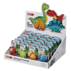 LED obesek/svetilka dinozavri, 3× LR54, box 24 kos, display box